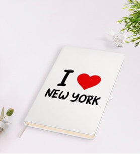BK Gift I Love New York Tasarımlı Beyaz Defter - Model 1