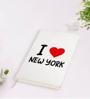 BK Gift I Love New York Tasarımlı Beyaz Defter - Model 1