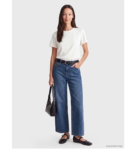 LCWAIKIKI Classic İndigo Culotte Fit Kadın Jean Pantolon