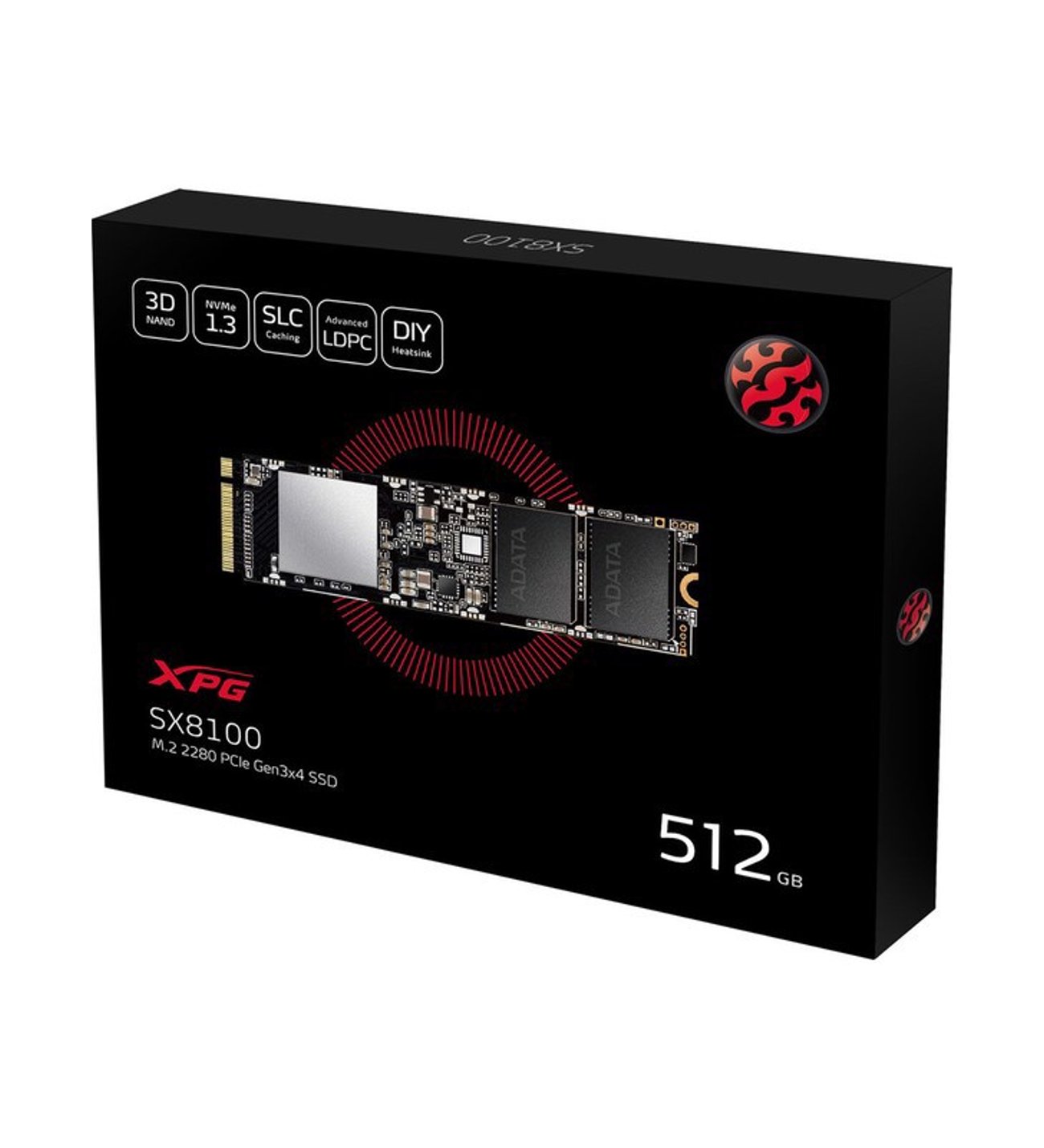 Adata XPG SX8100 512GB 3500/2400MB/s M.2 PCIe NVMe SSD ASX8100NP