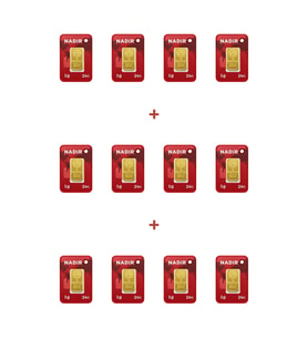 Nadir Gold 24 Ayar 12 Gram Külçe Altın (12 Adet 1 Gram Külçe Altın )