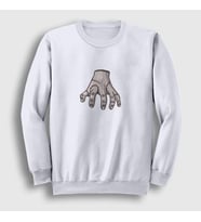 Presmono Unisex Beyaz The Thing Wednesday Addams Family Addams Ailesi Sweatshirt 366141tt (Beyaz)