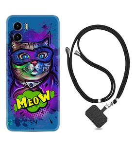 Vivo Y15S Y32 Y33S Y51 Y53S Kılıf Boyun Askılı Silikon Super Meow 1715