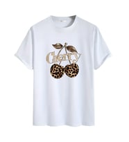 Kiraz  Görselli  Unisex (Cherry Tshirt) Tişört (Beyaz)