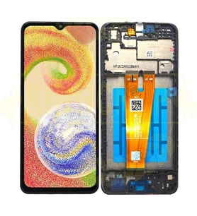 Samsung Galaxy A04 A045F İle Uyumlu Oled Ekran Dokunmatik Çıtalı (Siyah)