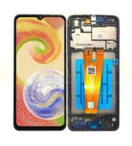 Samsung Galaxy A04 A045F İle Uyumlu Oled Ekran Dokunmatik Çıtalı (Siyah)