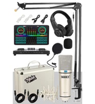 Midex CX1 Effective Set Efektli Ses Kartı Mikrofon Kulaklık Stand Kayıt Canlı Yayın Seti (PC ve Telefon)