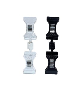 Çift Mini Mandal - Şeffaf (Pakette 10 Adet)