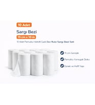 Sargı Bezi 15 Cm X 10 M 10 Adet Pamuklu Hidrofil Gazlı Bez Rulo Sargı Bezi