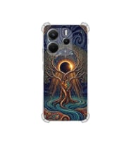 PrintiFy Xiaomi Redmi Note144g ile Uyumlu Simya Serisi Kozmik Denge Tasarımlı Uv Baskılı Köşe Korumalı Antişok Kılıf