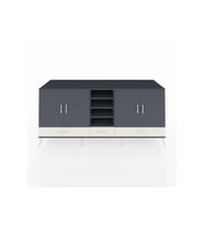 Kronos Konsol 8 Raflı 3 Çekmeceli 4 Kapaklı 220x59x99 Antrasit-Antrasit/Aytaşı