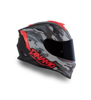 Dinamo Camo Siyah-Titanium-Kırmızı Kask