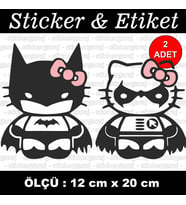 yarasa kız yarasa çocuk etiket sticker - 2 adet çıkartma araba motosiklet kask atv tablet pc buzdolabı otomobil bilgisayar uyumlu