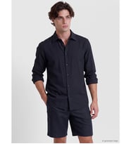 LCW Vision Lacivert Regular Fit Erkek Dokulu Gömlek