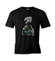 Naruto - Kakashi Siyah Erkek Tshirt