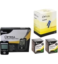 Optima Seker Ölcüm Cihazi + 100 Adet Ölçüm Stribi + 100 Adet Lanset