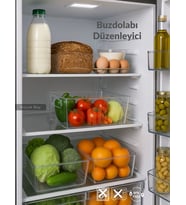 Buzdolabı İçi Düzenleyici Saklama Organizeri Bpa Free Düzenleyici Darbeye Dayanıklı 27X18X9 cm
