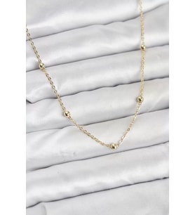 CM Gold Renk Top Zincirli Kadın Kolye - TJ-BKO10915
