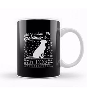All I Want For Christmas Is A Dog Knit Pattern Kupa Bardak Porselen