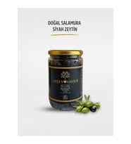 Gemlik Doğal Salamura Siyah Zeytin Net 500 gr Pestisit Içermez