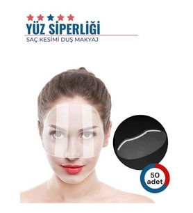 50 Adet Saç Kesimi Duş Makyaj Yüz Koruma Siperliği 716414