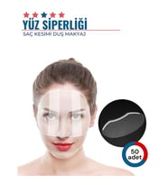 50 Adet Saç Kesimi Duş Makyaj Yüz Koruma Siperliği 716414