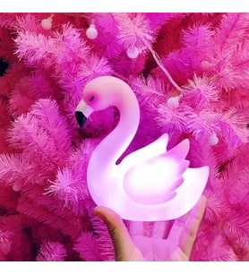 Led Işıklı Flamingo Masa Lambası
