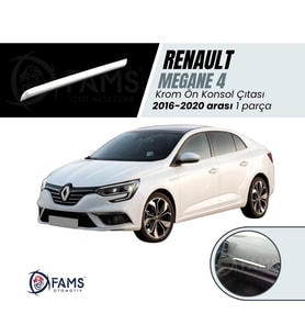Renault Megane 4 Krom Ön Konsol Çıtası 2016-2020 Arası P. Çelik