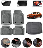 Seat Leon Hatchback 2012-2020 Uyumlu Paspas Araca Özel Bagaj Havuzu MBS Gri