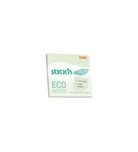 Gıpta Stickn Eco Notes 100 Yaprak Pastel Yeşil Yapışkanlı Not Kağıdı 76 x 76 mm