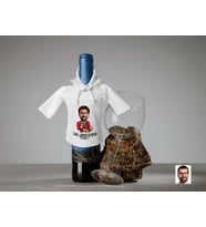 BK Gift Kişiye Özel Karikatürlü Mini Beyaz İçki Şişesi Tişörtü , Ev Bar Dekoru, Viski, Şarap, Votka, Rakı Şişesi Tişörtü, Ev Barı-5