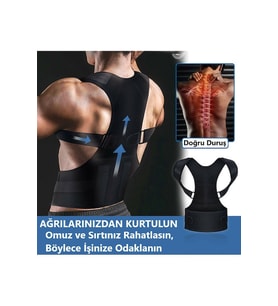 Fitness Bayan Erkek Vücut Şekillendirici Korse Manyetik Sırt Dik