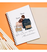 Gelin & Damat ( Bir Ömür Boyu Mutluluklar ) Tasarımlı Defter Kişiye Özel