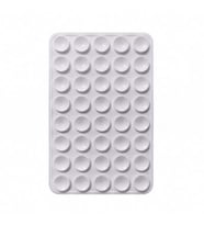 Lexroo Kare Öpücüklü Tek Taraflı Silikon Tutucu 5,50cm x 8cm - Açık Gri