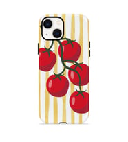 iPhone 15 Plus Vorian Çift Katmanlı MagSafe Kılıf Tomato Market Stripe