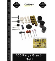 Gravür Seti 105 Parça Matkap Dramel Makine Uyumlu Kalıpçı Taşlama Zımparalama Polisaj Fırçalama Seti