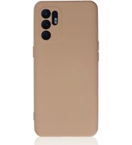 Reno 6 Kılıf Nano içi Kadife Silikon - Pudra