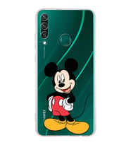 Huawei Y6 p  Kamera korumalı Kapak Mickey Mouse Tasarımlı  Şeffaf Kılıf