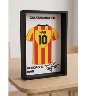 Hagi 10 Numara Galatasaray Temalı 3D Dekoratif Çerçeve - Masa Üstü ve Duvar Tablosu