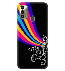 Tecno Sparrk 7T Kılıf Silikon Desen Colorful Astronot 1727