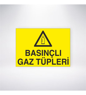 Basınçlı Gaz Tüpleri 21x28 Arkası Yapışkanlı Levha