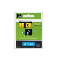 Dymo D1 Şerit Standart 9 MMx7 MT Sarı Üzerine Siyah 40918 S0720730
