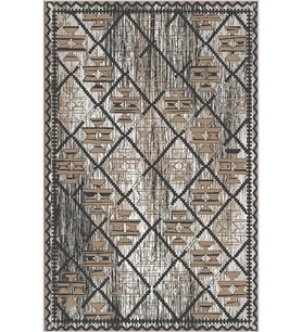 Eliana Home Baskılı, Yıkanabilir Kaymaz Taban Salon Halısı LNA0527 100x150 cm (Kahverengi)