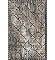 Eliana Home Baskılı, Yıkanabilir Kaymaz Taban Salon Halısı LNA0527 100x150 cm (Kahverengi)