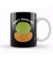 Funny Don't Touch Me Prickly Cactus Pun Succulent Kupa Bardak Porselen