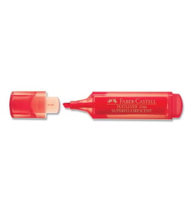 Faber Castell 1546 Şeffaf Gövde Fosforlu Kalem Kırmızı