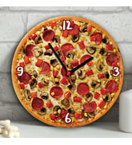 Pizza Tasarımlı Duvar Saati