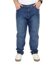 Mode XL Büyük Beden Erkek Kot Pantolon Klasik 5Cep Mark 22930 Mavi