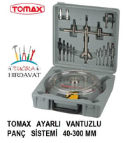 Tomax Vantuzlu Ayarlı Panç Alçıpan Delme Seti 40-300mm