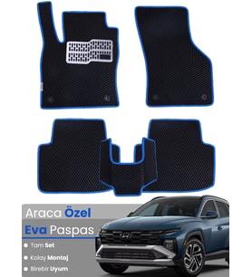 HYUNDAİ TUCSON (2020-2025) Uyumlu EVA Paspas Tam Set–Araca Özel,Kolay Montaj,Su Geçirmez